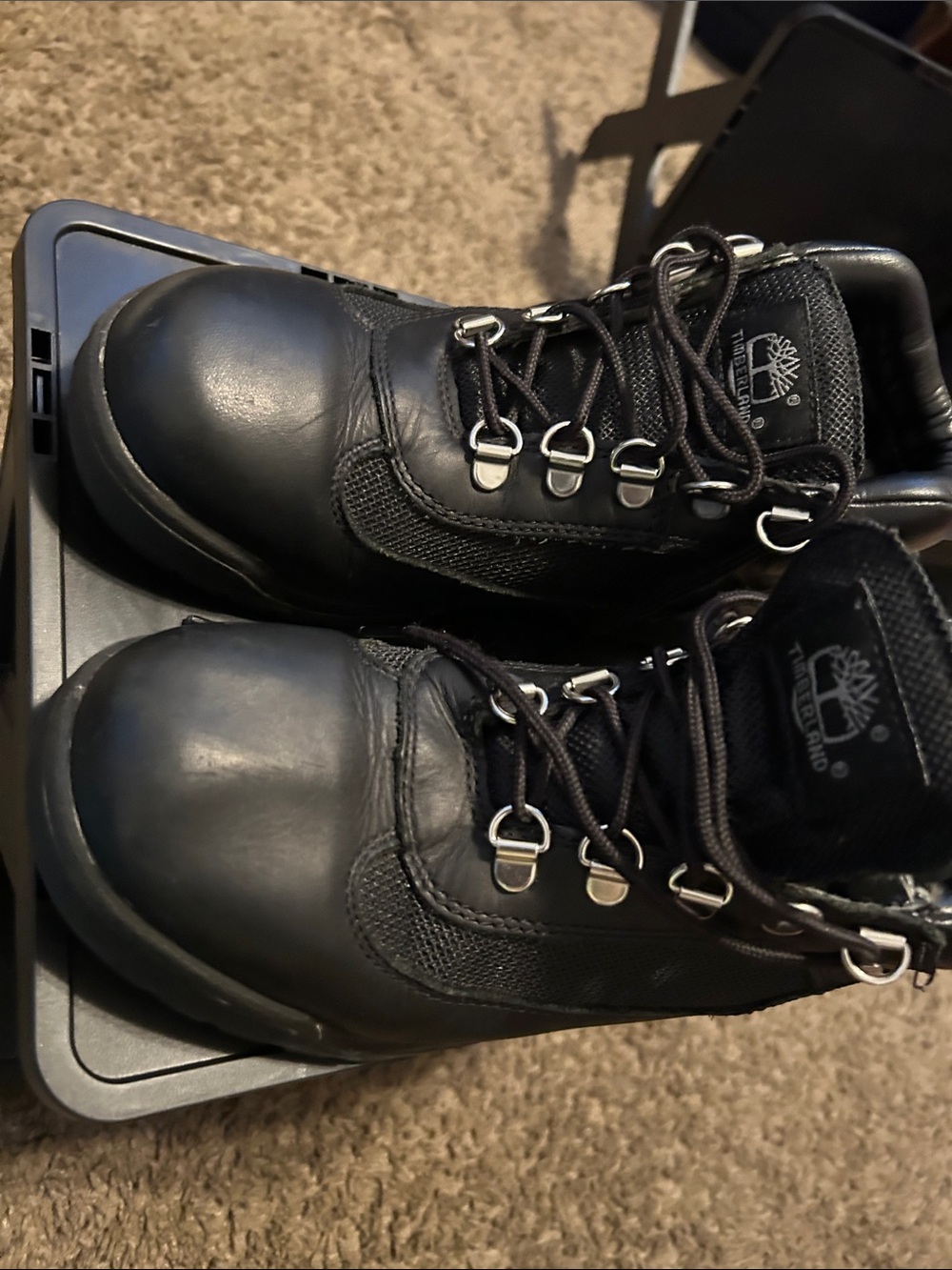 Timberland Black Men's Lace-Up Work Boots